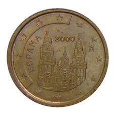 Монета 2 евроцента 2000 года Испания (аверс)