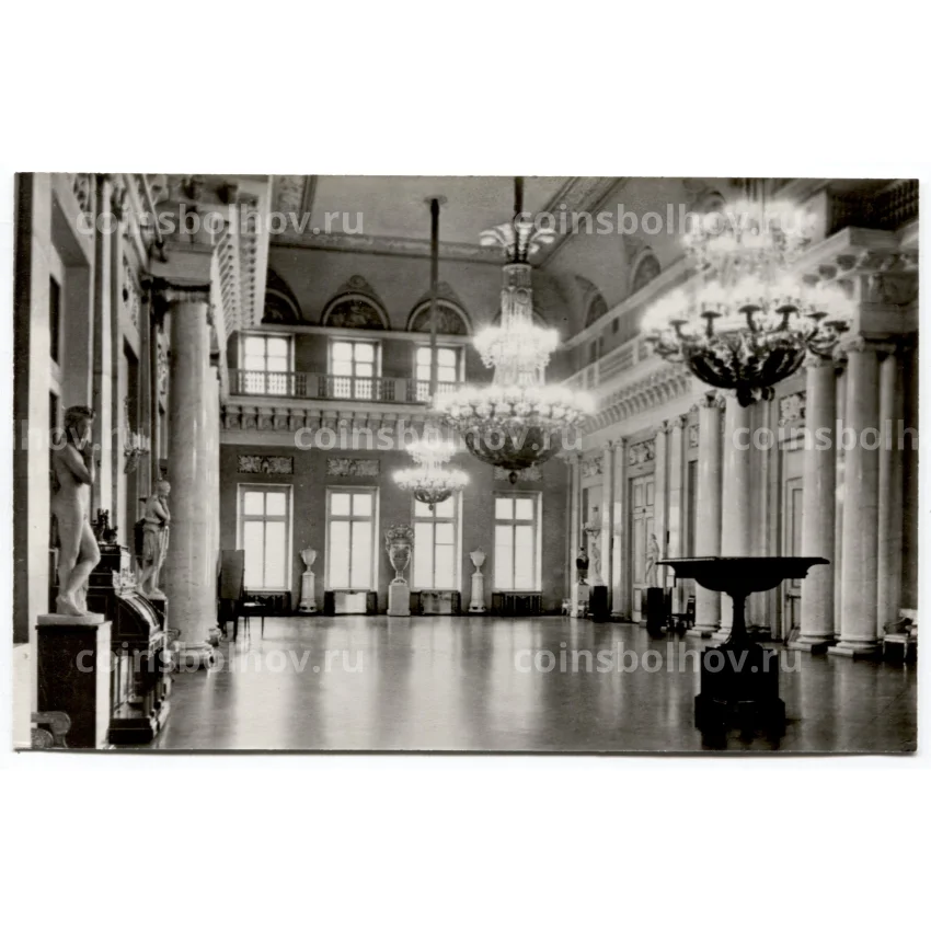 Открытка Зимний дворец — Фельдмаршальский зал
