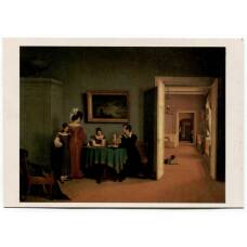 Открытка живопись Ф.П. Толстой «Семейный портрет»