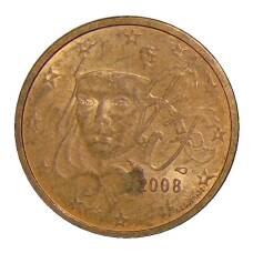 Монета 2 евроцента 2008 года Франция (аверс)