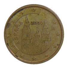 Монета 2 евроцента 2000 года Испания (аверс)