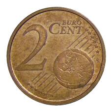 Монета 2 евроцента 2017 года Испания (реверс)