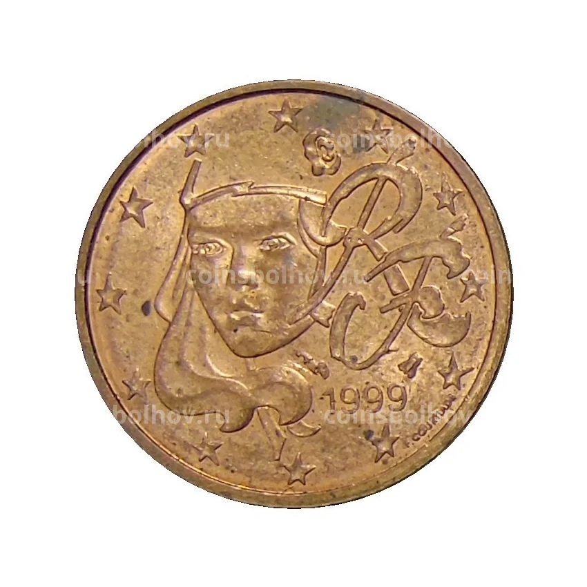 Монета 2 евроцента 1999 года Франция