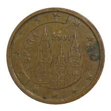Монета 2 евроцента 2001 года Испания (аверс)
