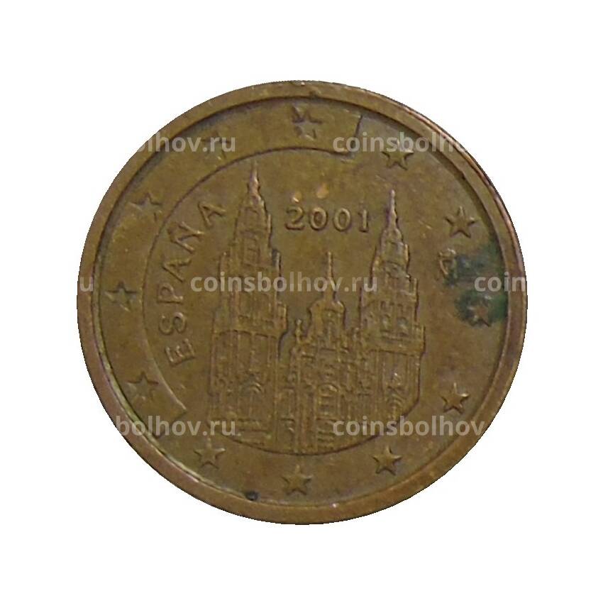 Монета 2 евроцента 2001 года Испания