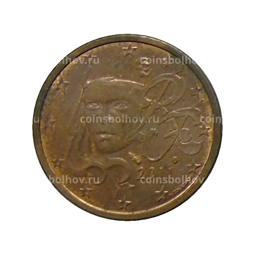Монета 2 евроцента 2011 года Франция