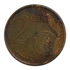 Монета 2 евроцента 2005 года Испания (реверс)