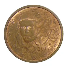 Монета 2 евроцента 2017 года Франция (аверс)