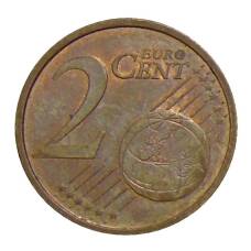 Монета 2 евроцента 2002 года G Германия (реверс)
