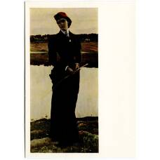 Открытка живопись М.В. Нестеров «Портрет дочери»