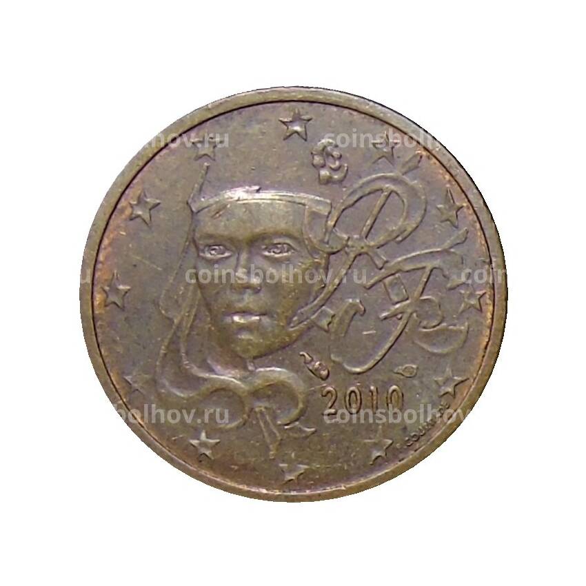 Монета 2 евроцента 2010 года Франция