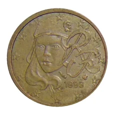 Монета 2 евроцента 1999 года Франция (аверс)