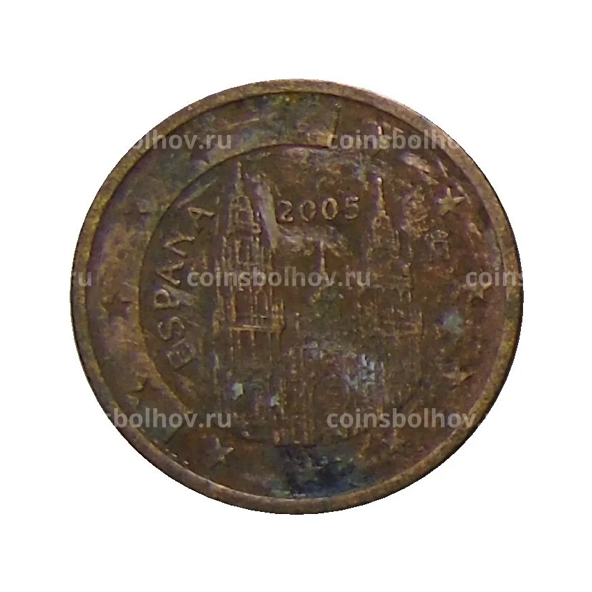 Монета 2 евроцента 2005 года Испания