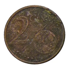 Монета 2 евроцента 2005 года Испания (реверс)