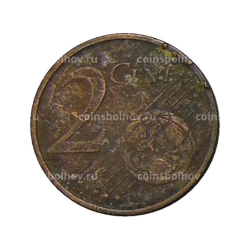Монета 2 евроцента 2005 года Испания (вид 2)