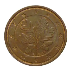 Монета 2 евроцента 2002 года D Германия (аверс)