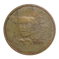Монета 2 евроцента 2008 года Франция (аверс)