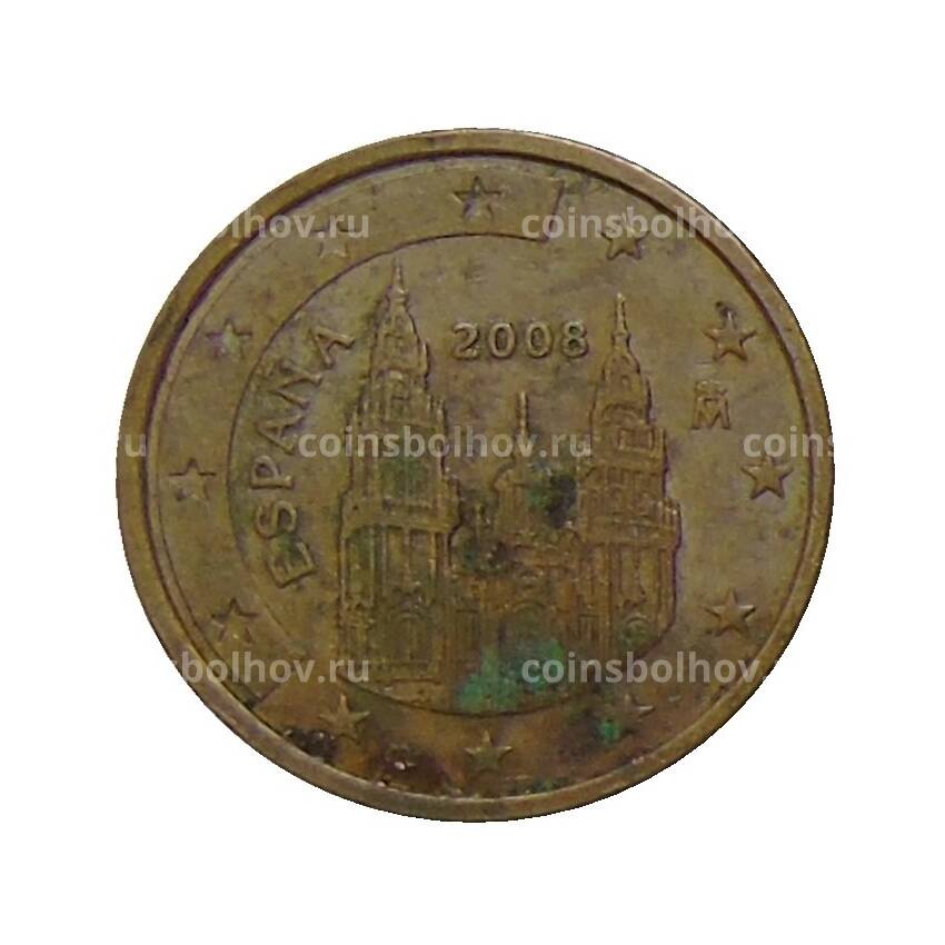 Монета 2 евроцента 2008 года Испания