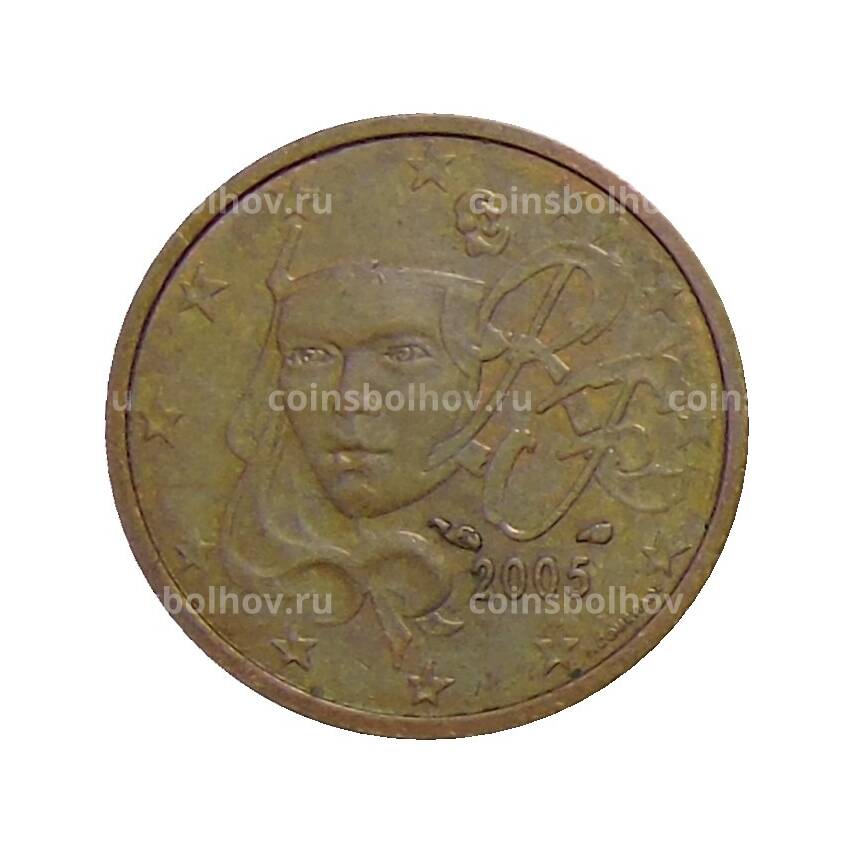 Монета 2 евроцента 2005 года Франция