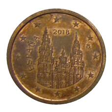 Монета 2 евроцента 2018 года Испания (аверс)