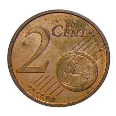 Монета 2 евроцента 2018 года Испания (реверс)