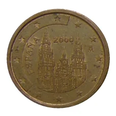 Монета 2 евроцента 2000 года Испания (аверс)