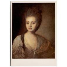Открытка живопись Ф.С. Рокотов «Портрет Александры Петровны Струйской — урожденной Озеровой»