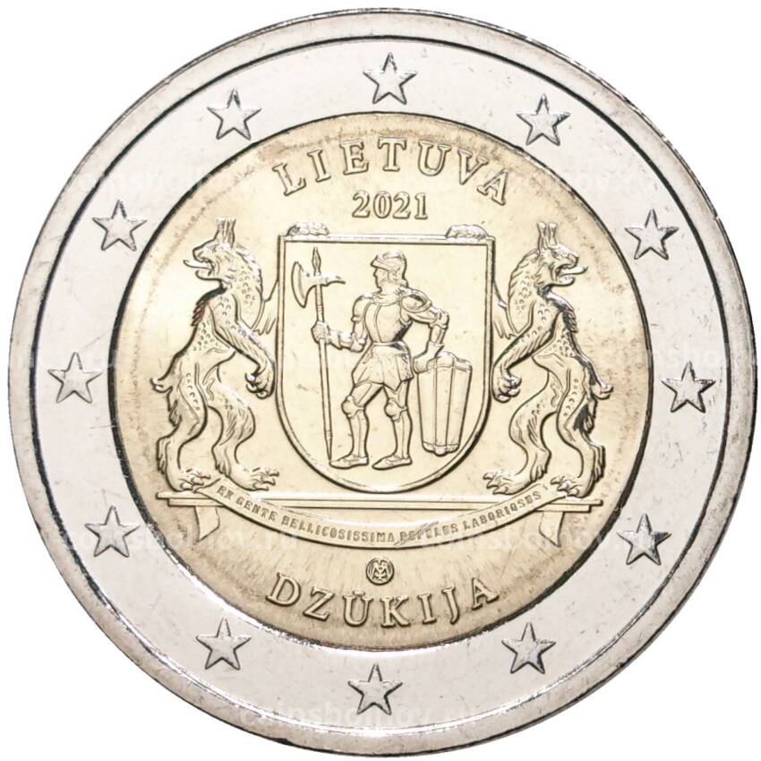 Монета 2 евро 2021 года Литва — Литовские этнографические регионы — Дзукия