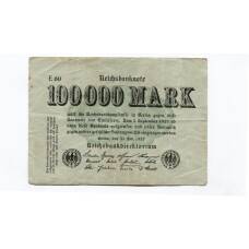 Банкнота 100000 марок 1923 года Германия