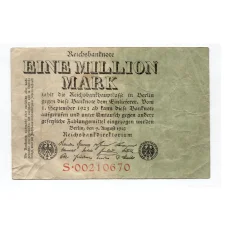 Банкнота 1000000 марок 1923 года Германия (аверс)