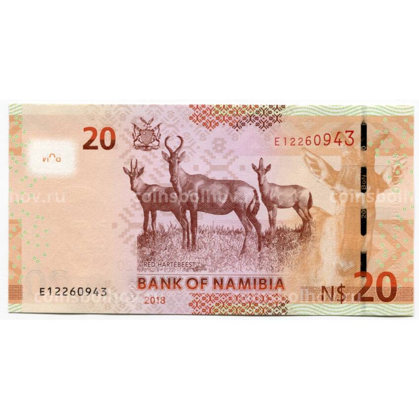 Банкнота 20 долларов 2018 года Намибия (вид 2)