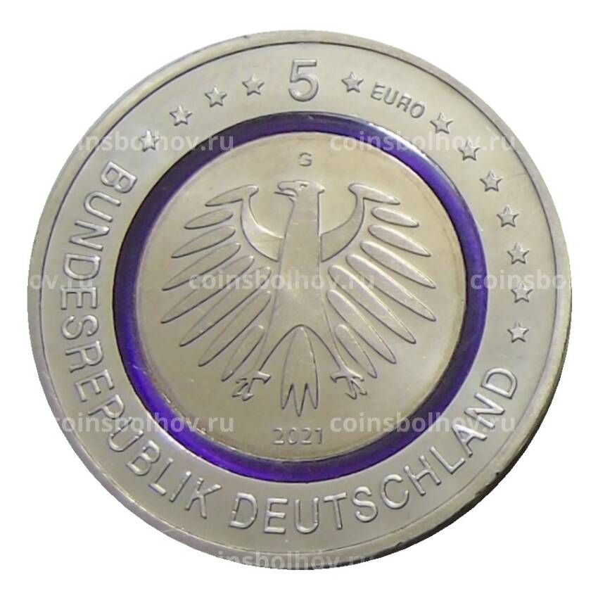 Монета 5 евро 2021 года G Германия — Полярная зона (вид 2)