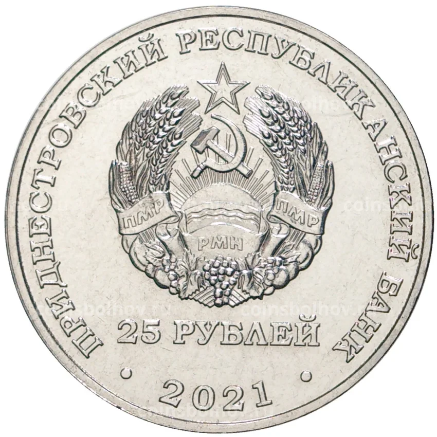 Монета 25 рублей 2021 года Приднестровье —  Памяти жертв Холокоста (вид 2)