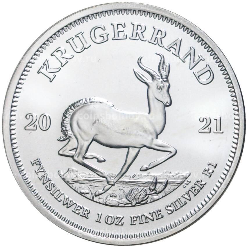 Монета 1 крюгеррэнд 2021 года ЮАР