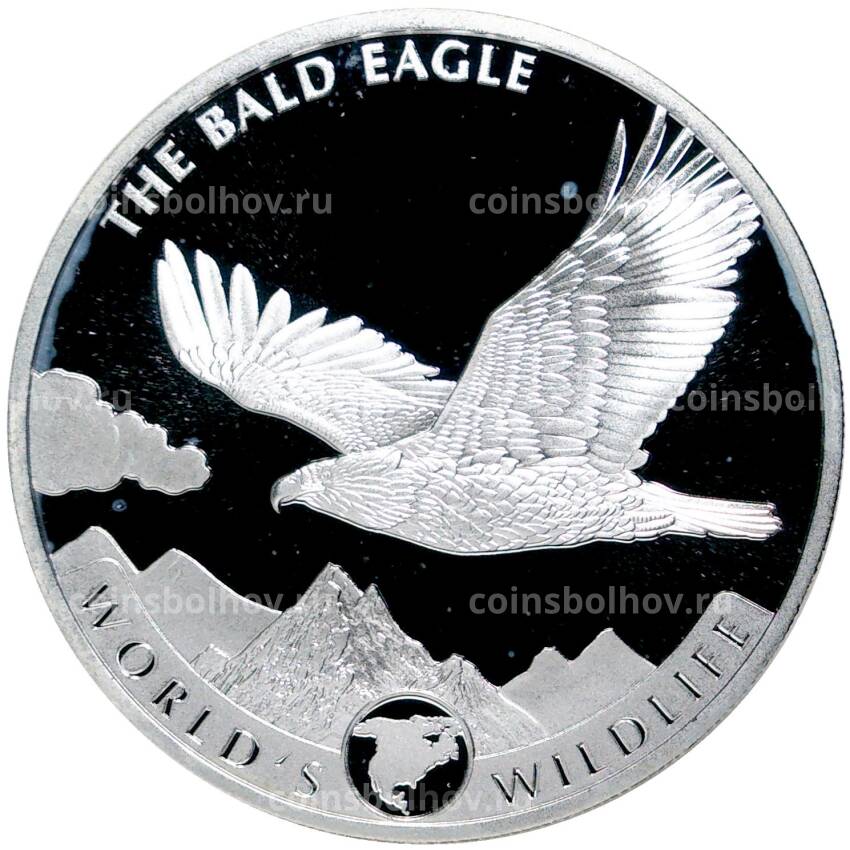 Монета 20 франков 2021 года Конго — Белоголовый орлан