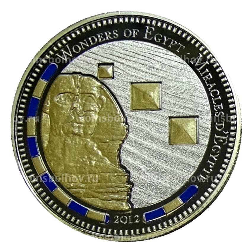 Монета 1000 франков 2012 года Бенин —  Чудеса Египта — Сфинкс