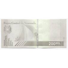 Банкнота 200000 боливаров 2020 года Венесуэла (вид 2)
