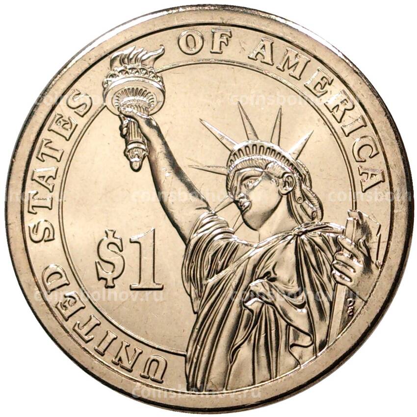 Монета 1 доллар 2020 года D США — Президент США Джордж Буш 41-й президент США (вид 2)