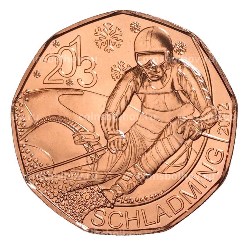 Монета 5 евро 2012 года Австрия —  Чемпионат мира по горнолыжному спорту 2013, Шладминг