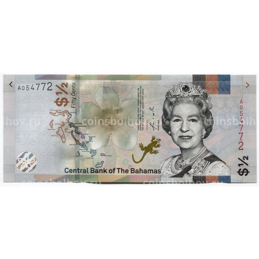 Банкнота 1/2 доллара 2019 года Багамские Острова