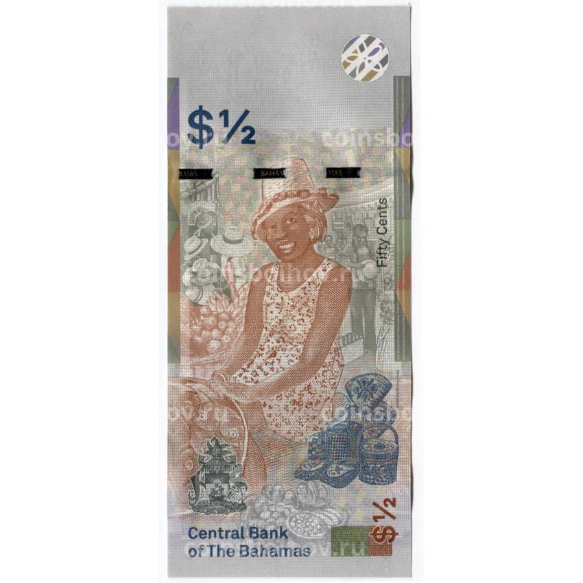 Банкнота 1/2 доллара 2019 года Багамские Острова (вид 2)