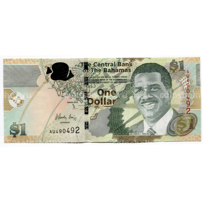 Банкнота 1 доллар 2015 года Багамские Острова