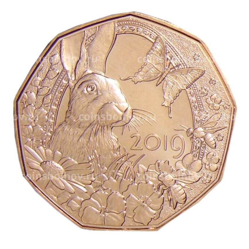 Монета 5 евро 2019 года Австрия —  Пасхальный заяц
