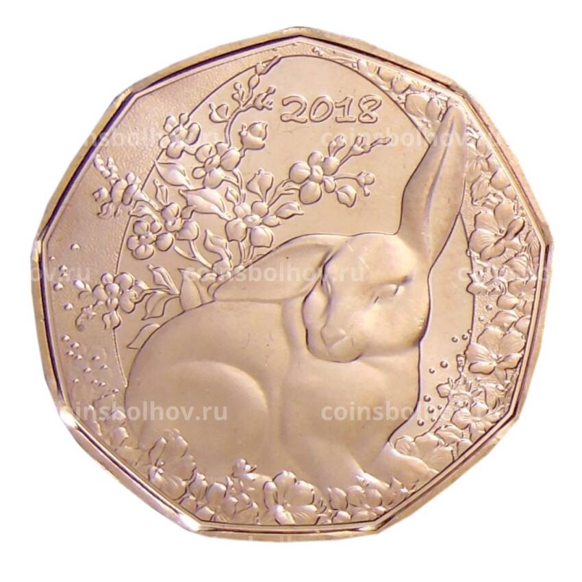 Монета 5 евро 2018 года Австрия —  Пасхальный заяц