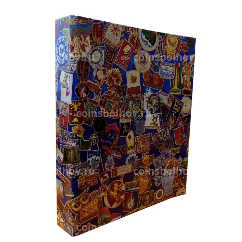 Альбом с кольцевым механизмом для значков формата «Оптима»