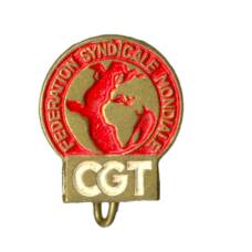 Значок «Всемирная федерация профсоюзов CGT» (Франция)