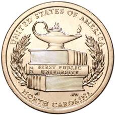 Монета 1 доллар 2021 года США D — Американские инновации — Первый государственный университет (аверс)