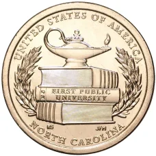 Монета 1 доллар 2021 года США D — Американские инновации — Первый государственный университет (аверс)