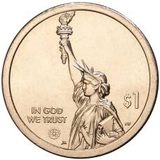 Монета 1 доллар 2021 года США D — Американские инновации — Первый государственный университет (реверс)