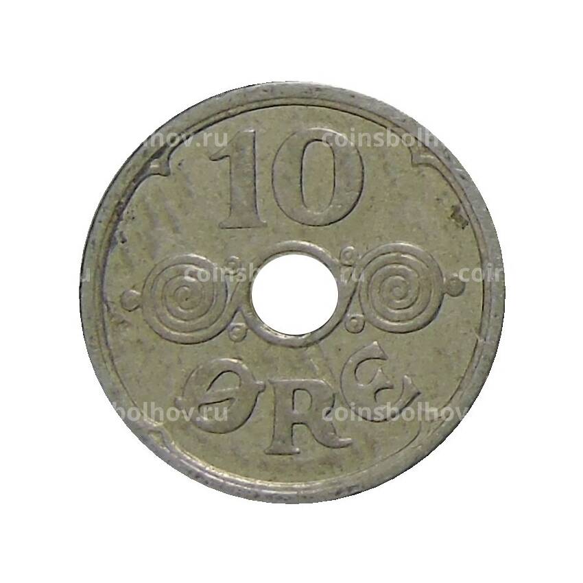 Монета 10 эре 1924 года Дания (вид 2)